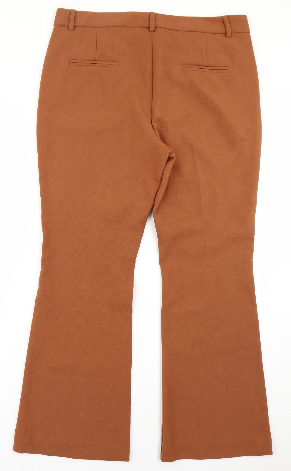 M&S Collection Womens Brown   Trousers  Size 14 L26 in
