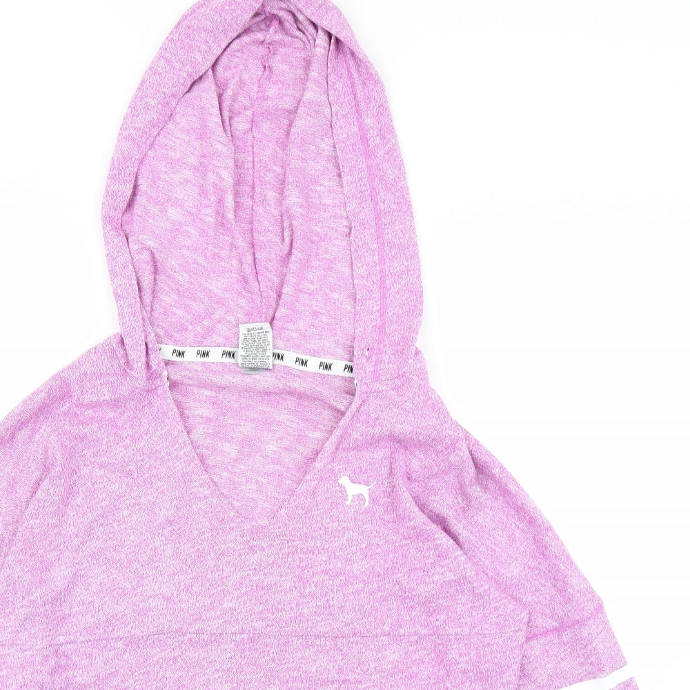PINK Womens Pink   Pullover Hoodie Size M