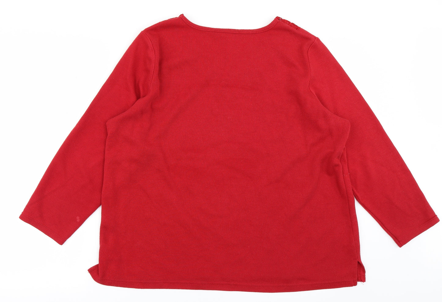 Bonmarché Womens Red   Basic T-Shirt Size L