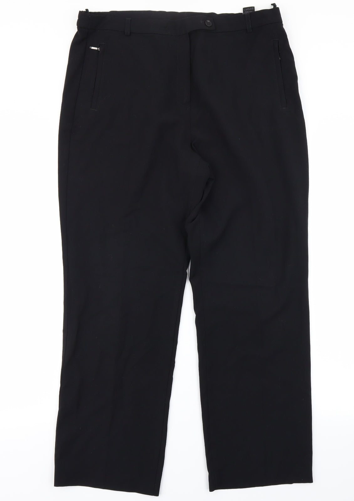 M&S Collection Womens Black   Trousers  Size 14 L26 in