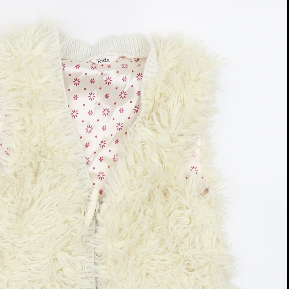 M&Co Girls White   Gilet Jacket Size 9-10 Years