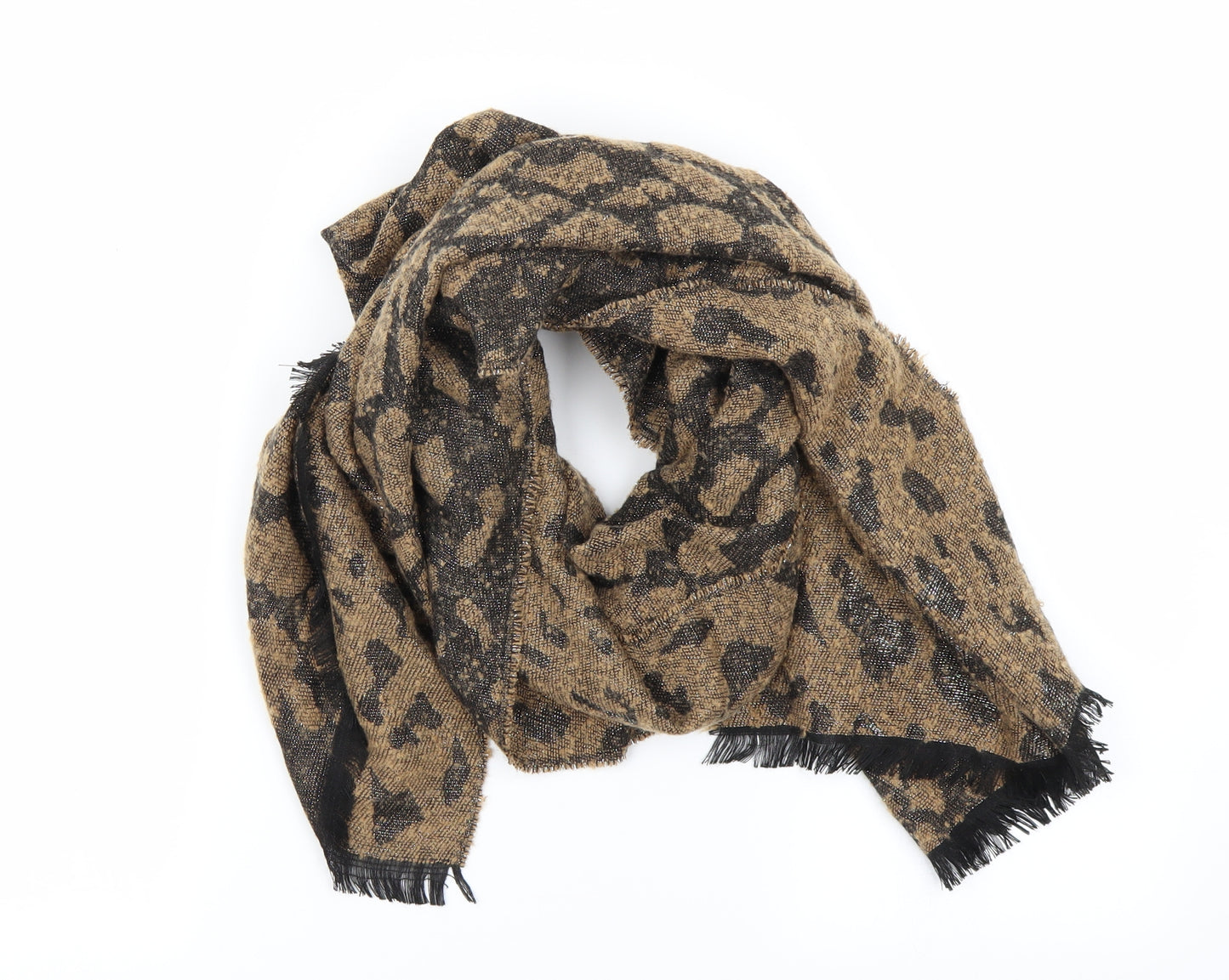 Preworn Womens Brown Animal Print   Scarf