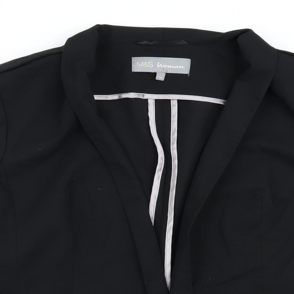 M&S Woman Womens Black   Jacket Blazer Size 14