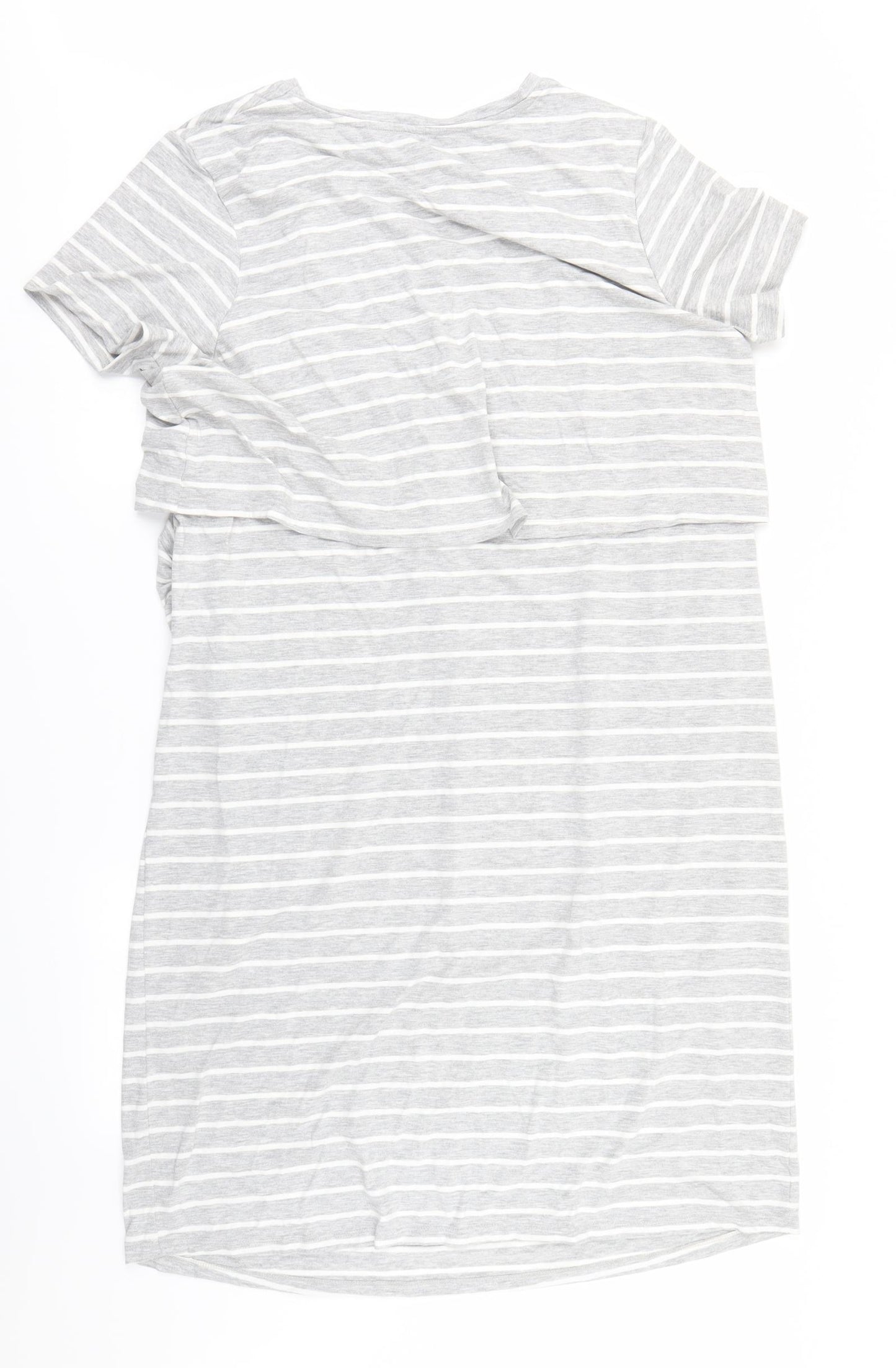 George Womens Grey Striped  Skater Dress  Size 16