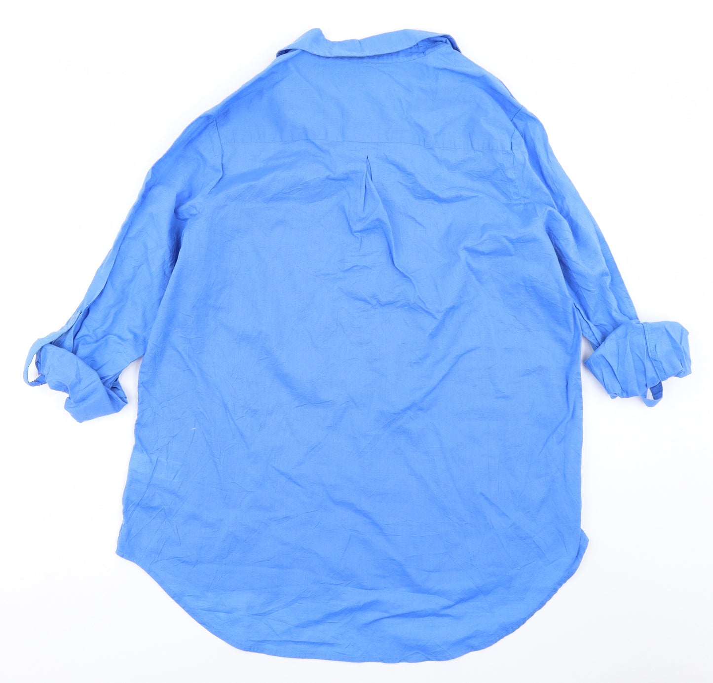 M&S Collection Womens Blue   Basic Button-Up Size 18