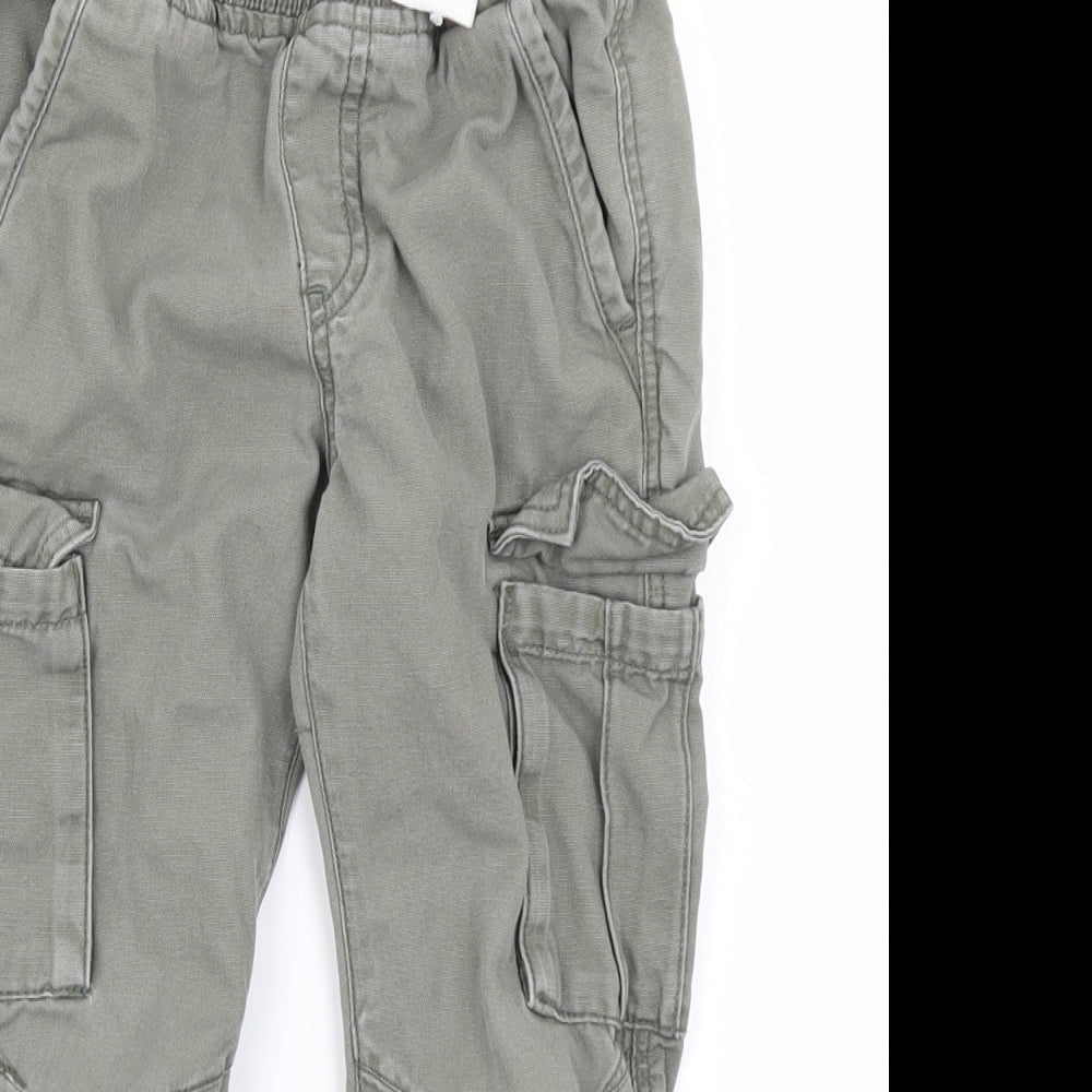 L.O.G.G Girls Green   Cargo Trousers Size 3-4 Years