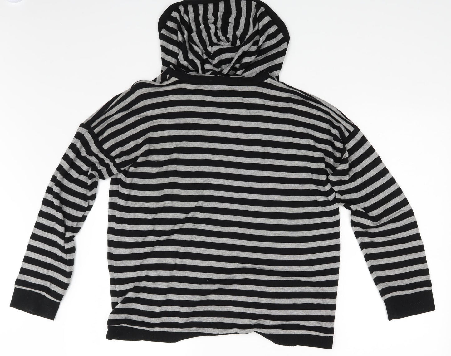 Cable & Gauge Womens Multicoloured Striped  Pullover Hoodie One Size