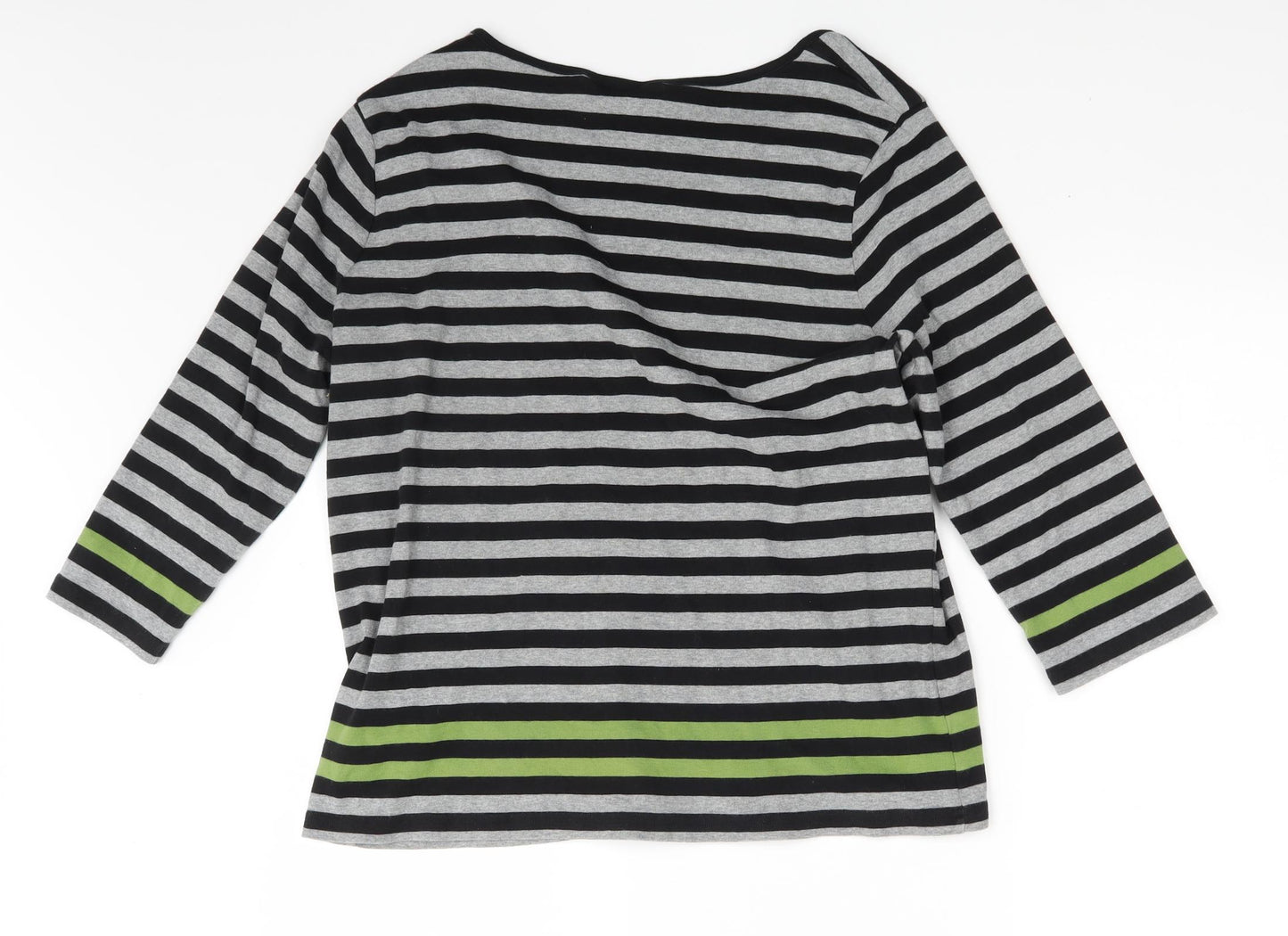 Maine Womens Multicoloured Striped  Basic T-Shirt Size 20