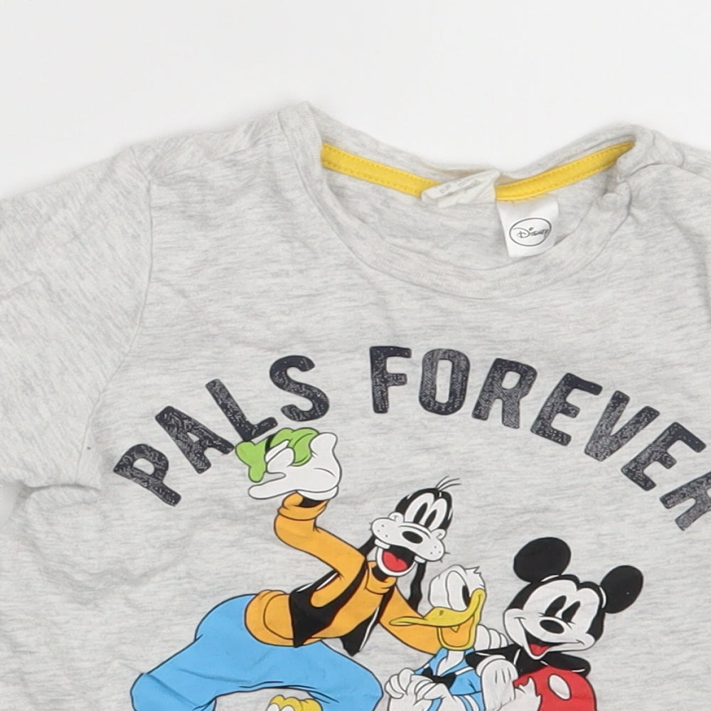 H&M Boys Grey Animal Print  Pullover T-Shirt Size 12-18 Months  - Pals Forever