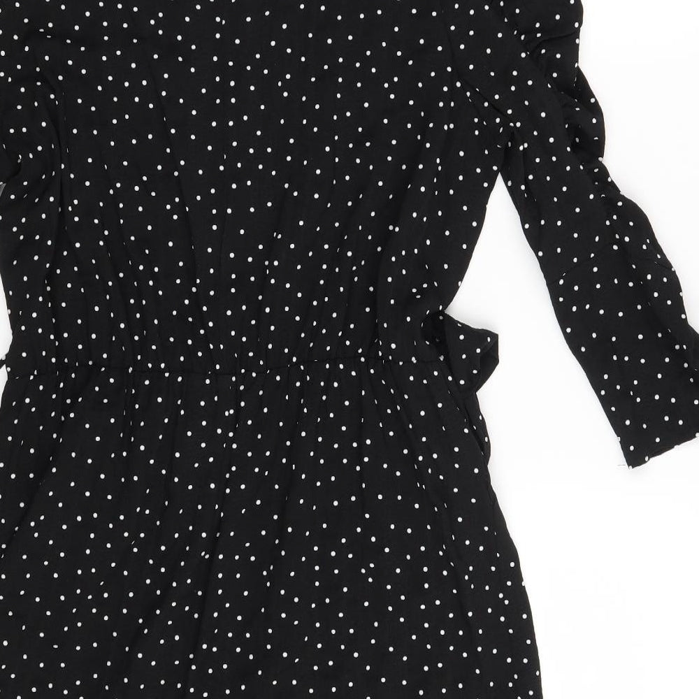 F&F Womens Black Polka Dot  A-Line  Size 10