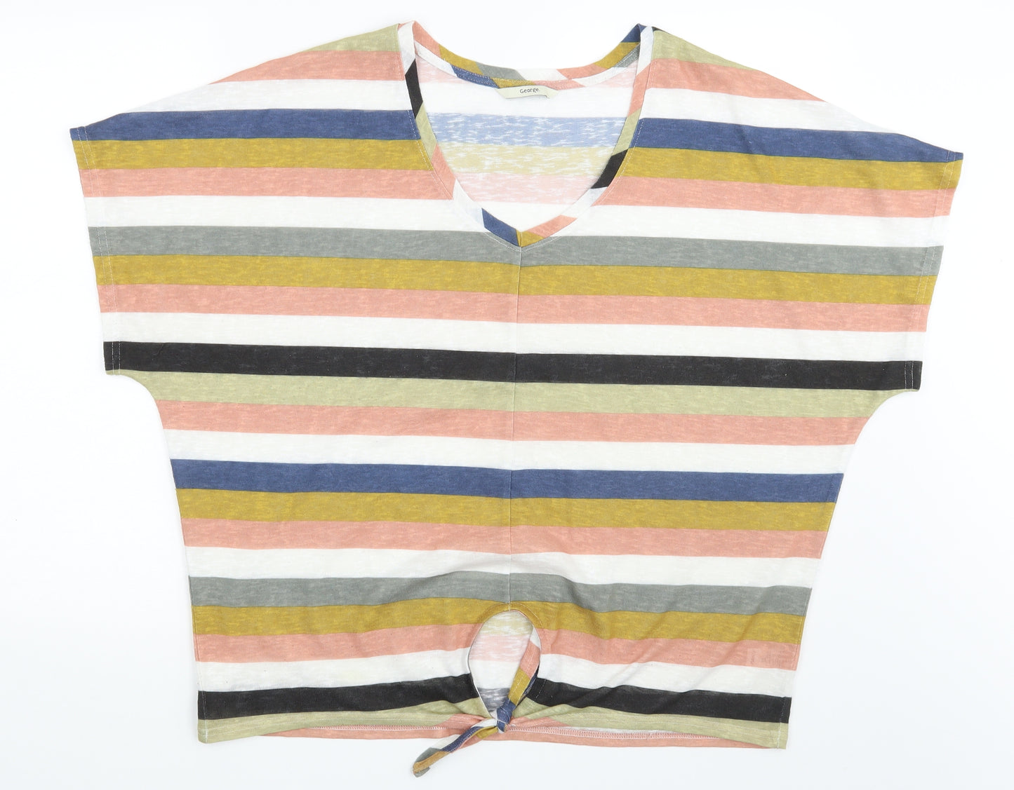 George Womens Multicoloured Striped  Basic T-Shirt Size 20