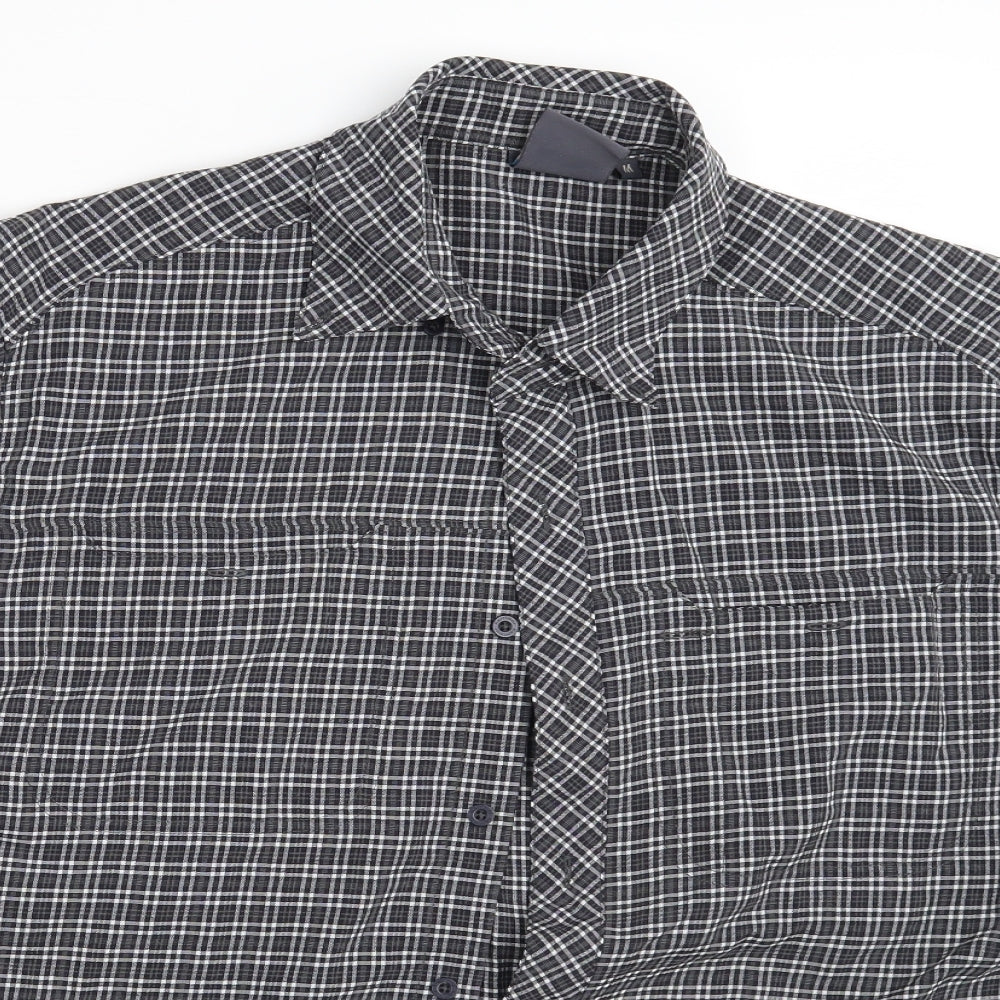 Karimor Mens Grey Check   Button-Up Size M