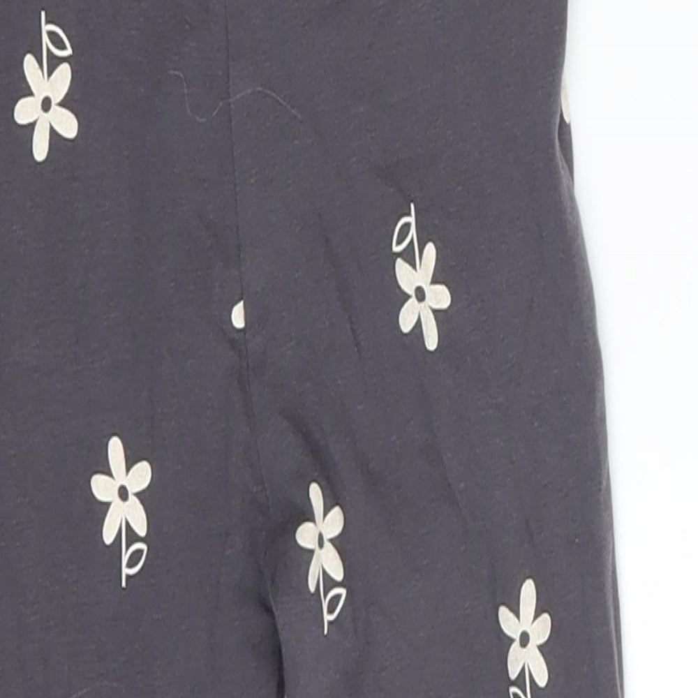 George Girls Grey Floral  Jogger Trousers Size 3-4 Years - Waist 17 in