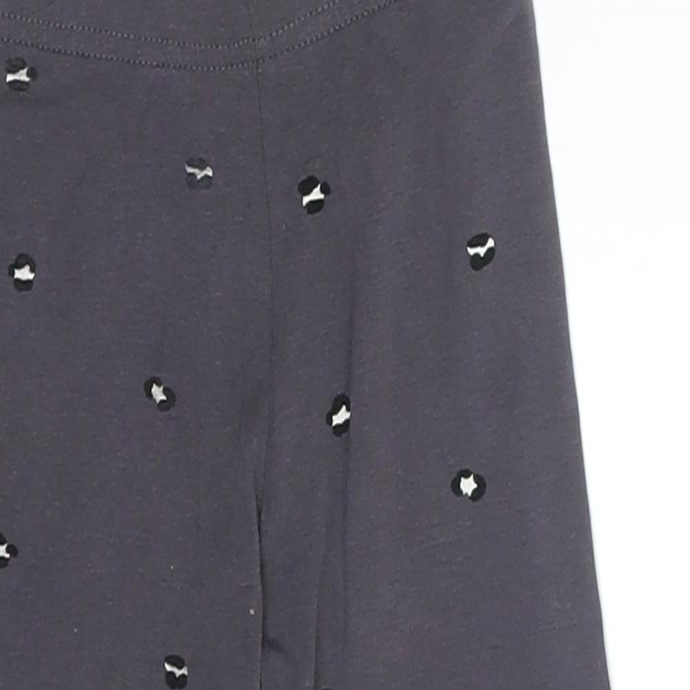 George Girls Grey Animal Print  Jogger Trousers Size 3-4 Years - Waist 16in