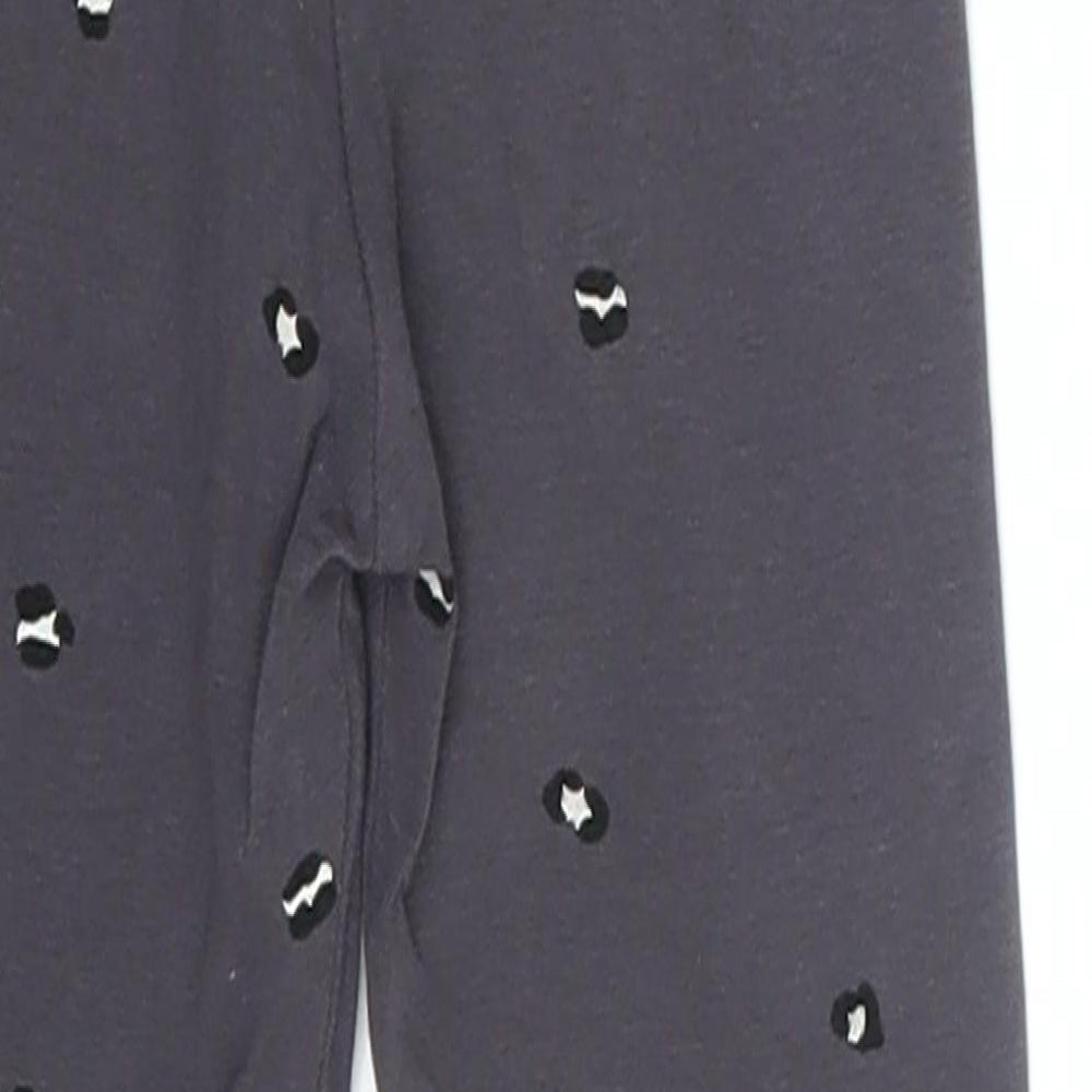 George Girls Grey Animal Print  Jogger Trousers Size 3-4 Years - Waist 16in