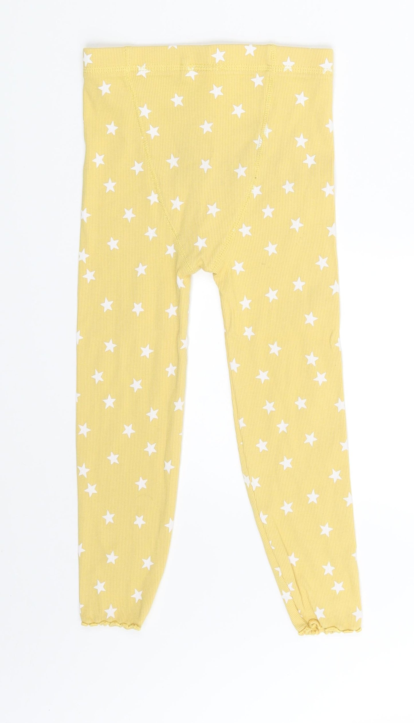nwext Girls Yellow Polka Dot  Jogger Trousers Size 3-4 Years - Waist 18in