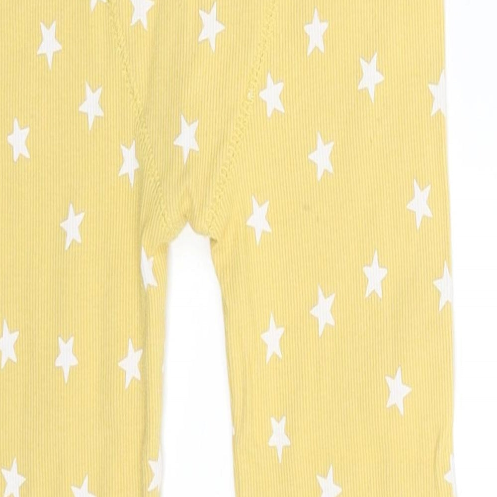 nwext Girls Yellow Polka Dot  Jogger Trousers Size 3-4 Years - Waist 18in
