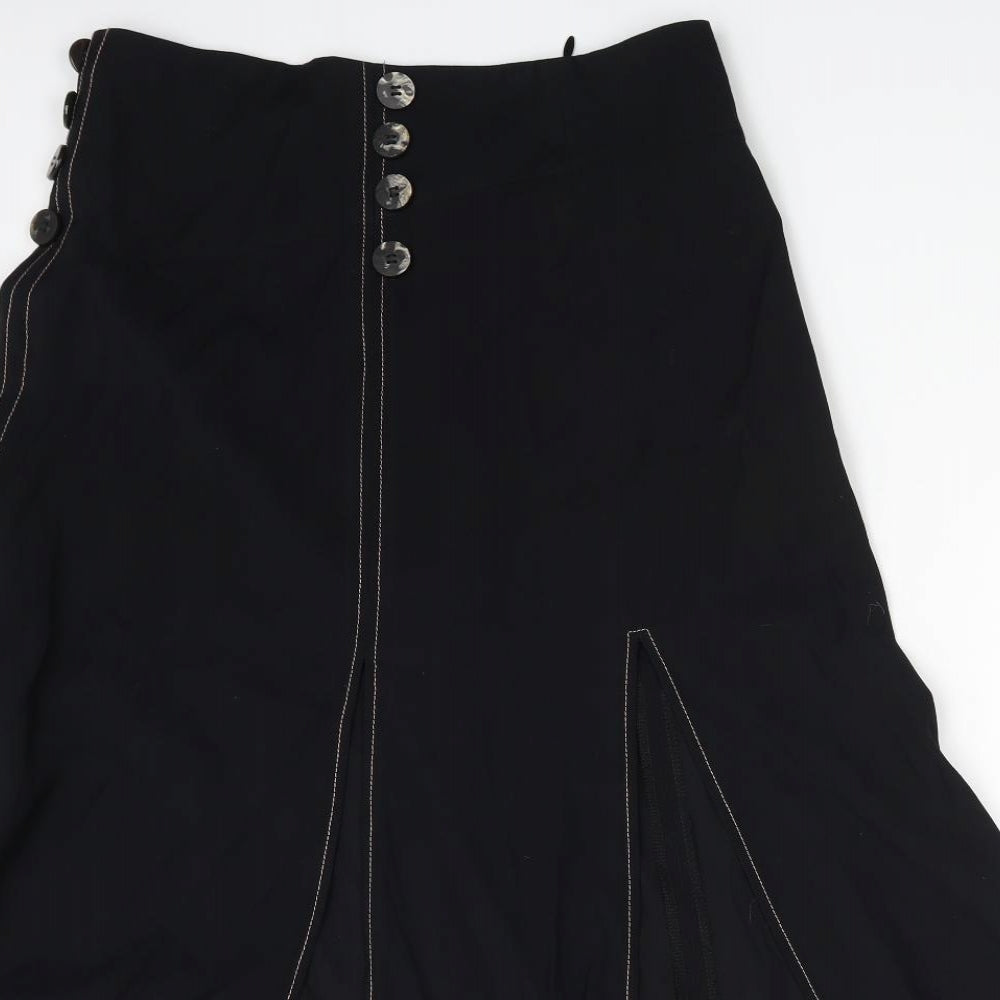 Topshop Womens Black   A-Line Skirt Size 12