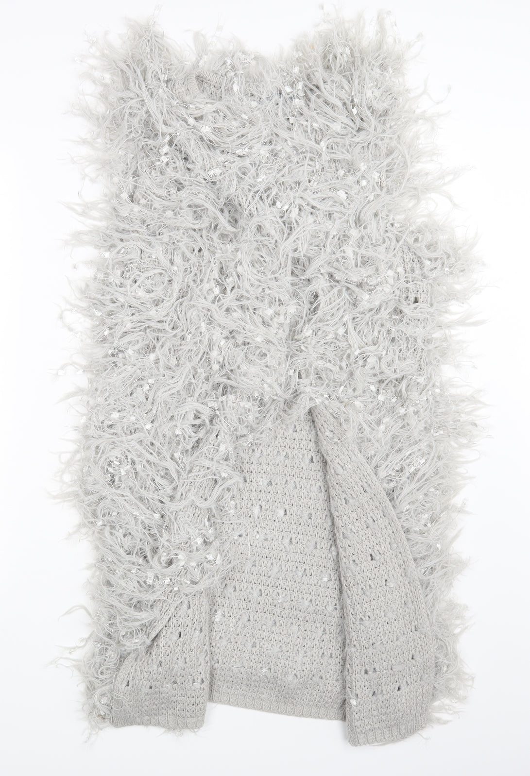 Shk Paris Womens Grey   Cardigan Jumper One Size