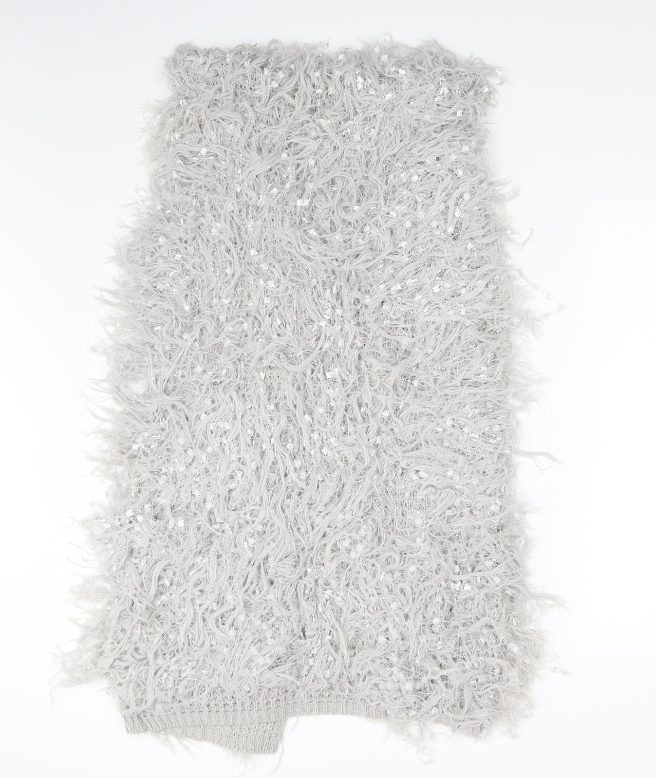 Shk Paris Womens Grey   Cardigan Jumper One Size