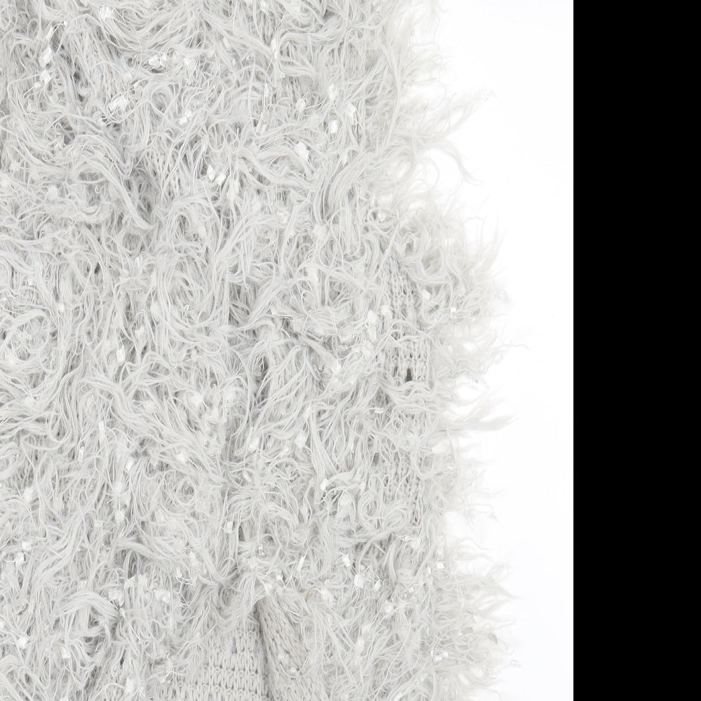 Shk Paris Womens Grey   Cardigan Jumper One Size