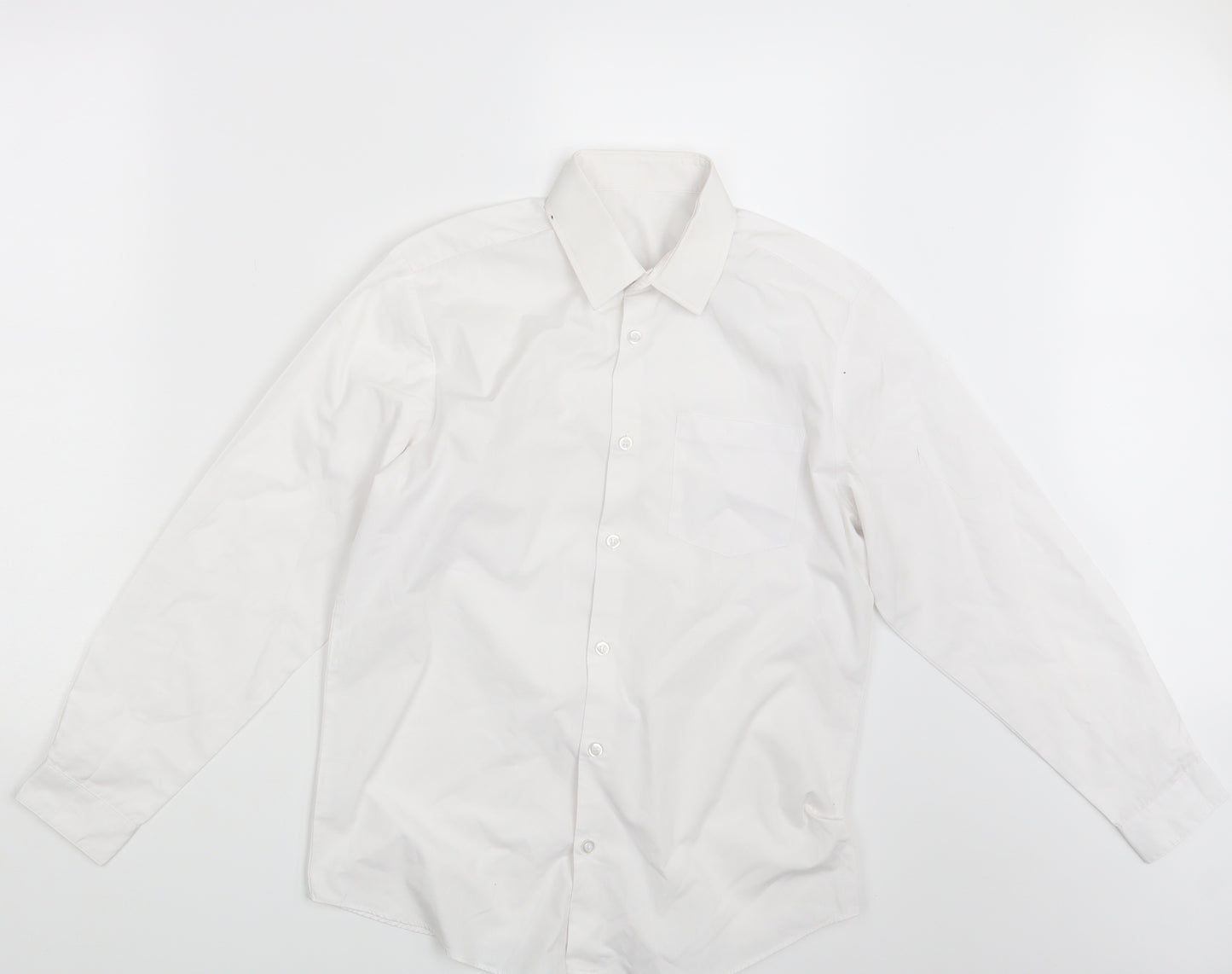 George Boys White   Basic Button-Up Size 13-14 Years
