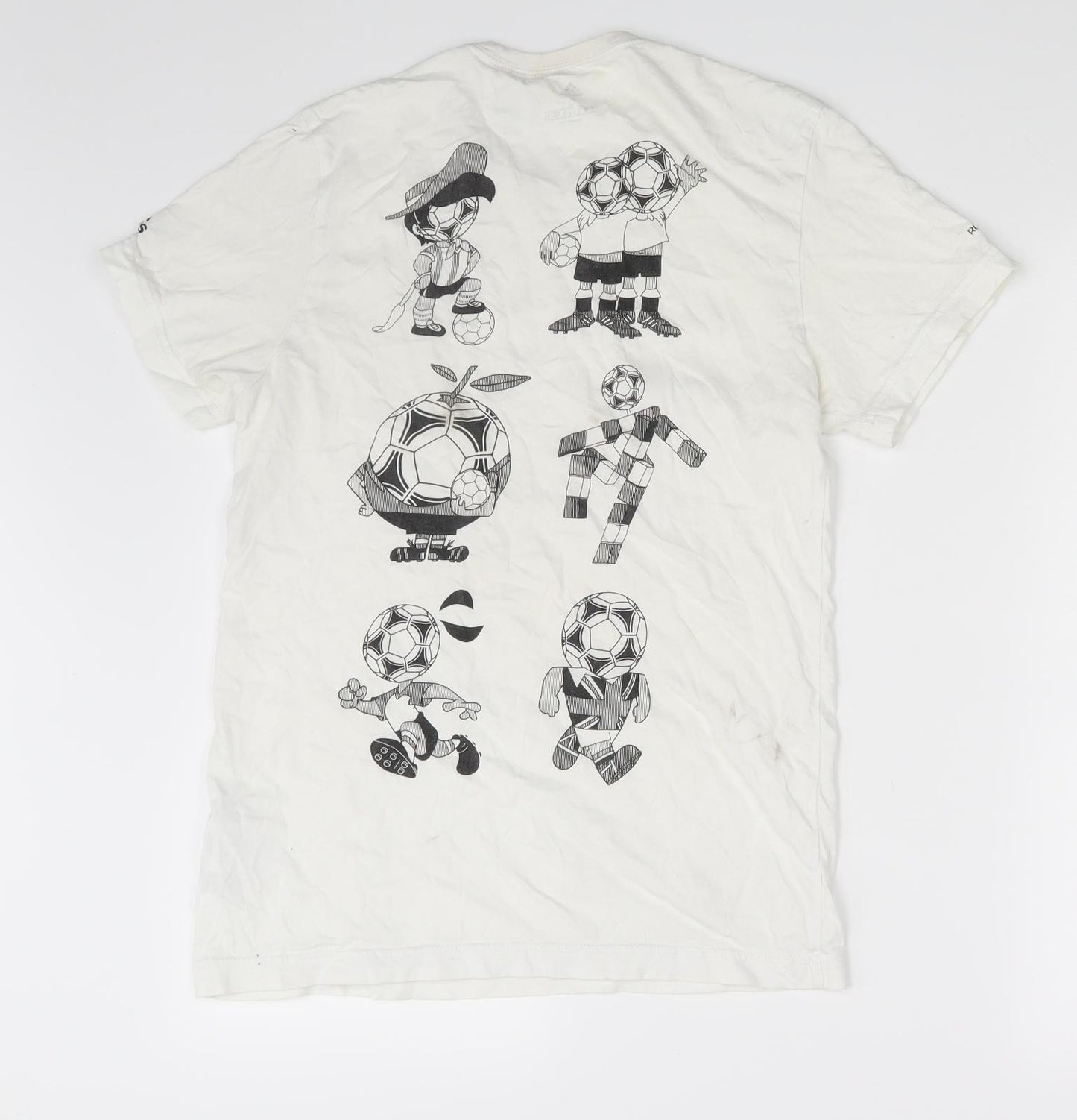 adidas Mens White    T-Shirt Size S  -  Football World cup 2018
