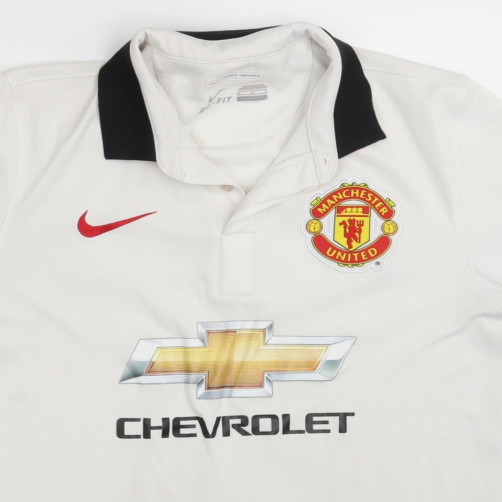 Nike Mens White    T-Shirt Size M  - Manchester United
