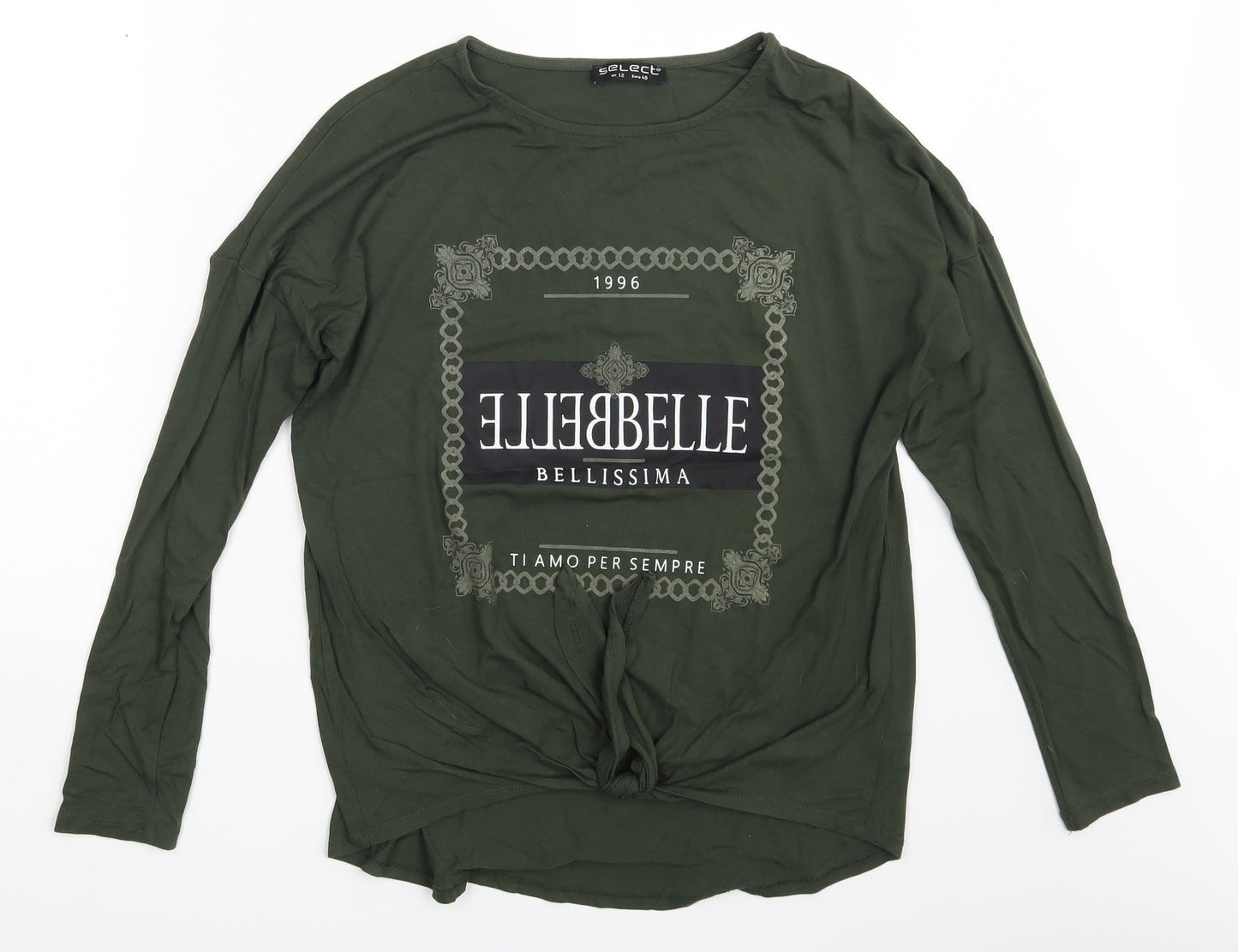 Select Womens Green   Basic T-Shirt Size 12