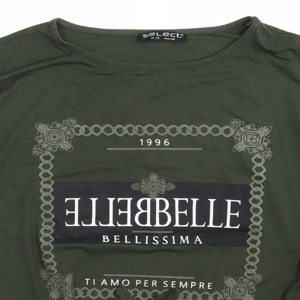 Select Womens Green   Basic T-Shirt Size 12