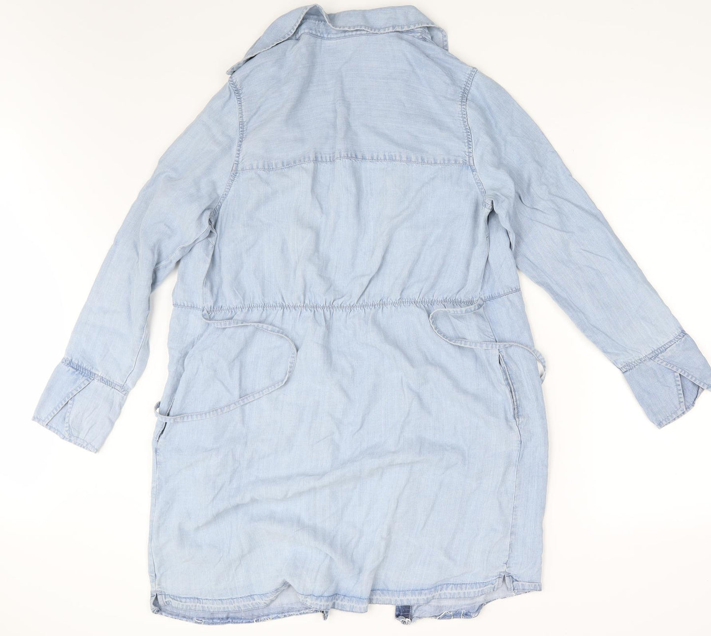 F&F Womens Blue  Denim Basic Button-Up Size 12