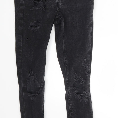 Hallie Girls Grey  Denim Skinny Jeans Size 13 Years