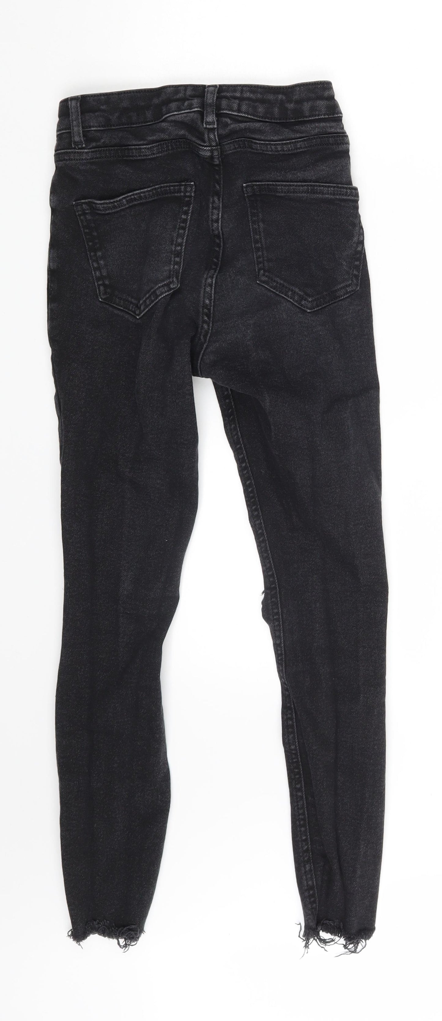 Hallie Girls Grey  Denim Skinny Jeans Size 13 Years