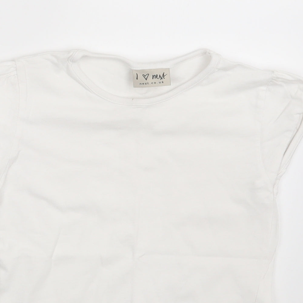 NEXT Girls Ivory   Basic T-Shirt Size 7 Years