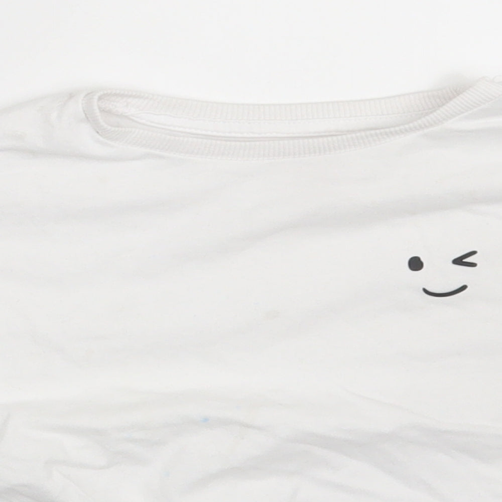 NEXT Girls White   Basic T-Shirt Size 3 Years