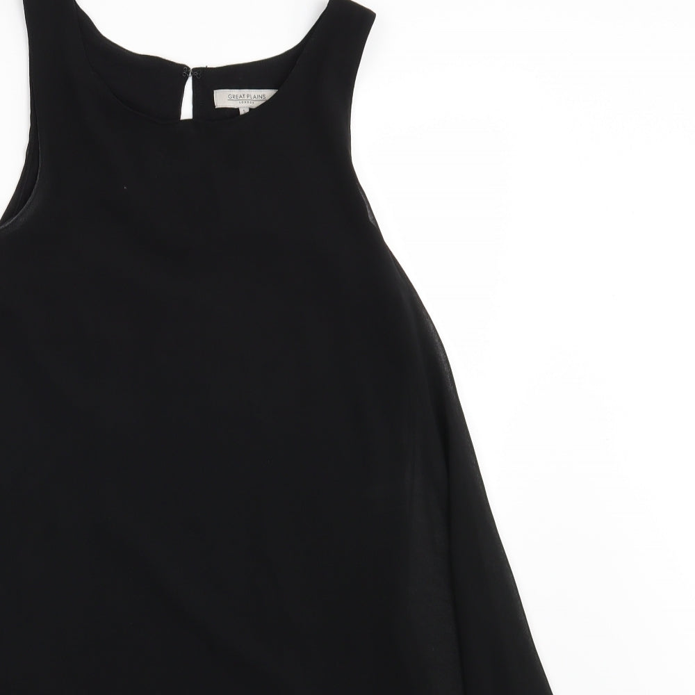 GREAT PLAINS Womens Black   Basic Blouse Size S