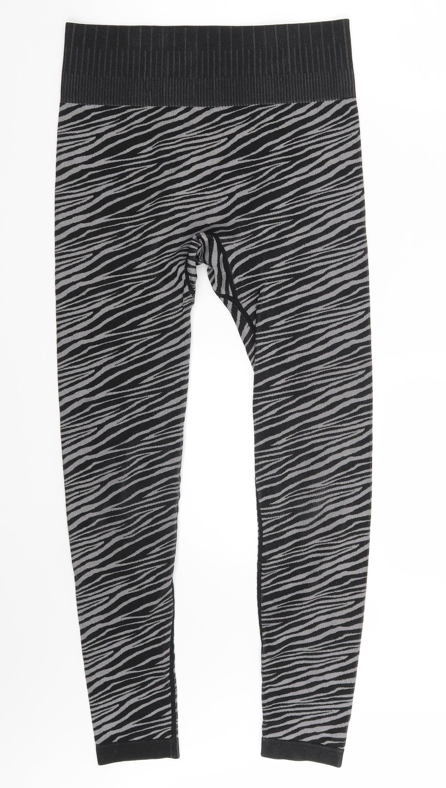 Primark Womens Black Camouflage  Jegging Leggings Size 12 L25 in