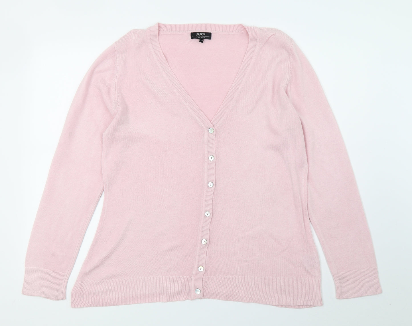 Papaya Womens Pink  Knit Cardigan Jumper Size 18