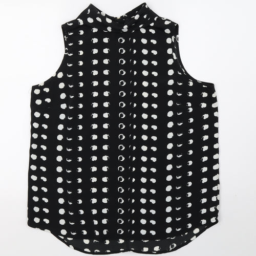 NEXT Womens Beige Polka Dot  Basic Blouse Size 14