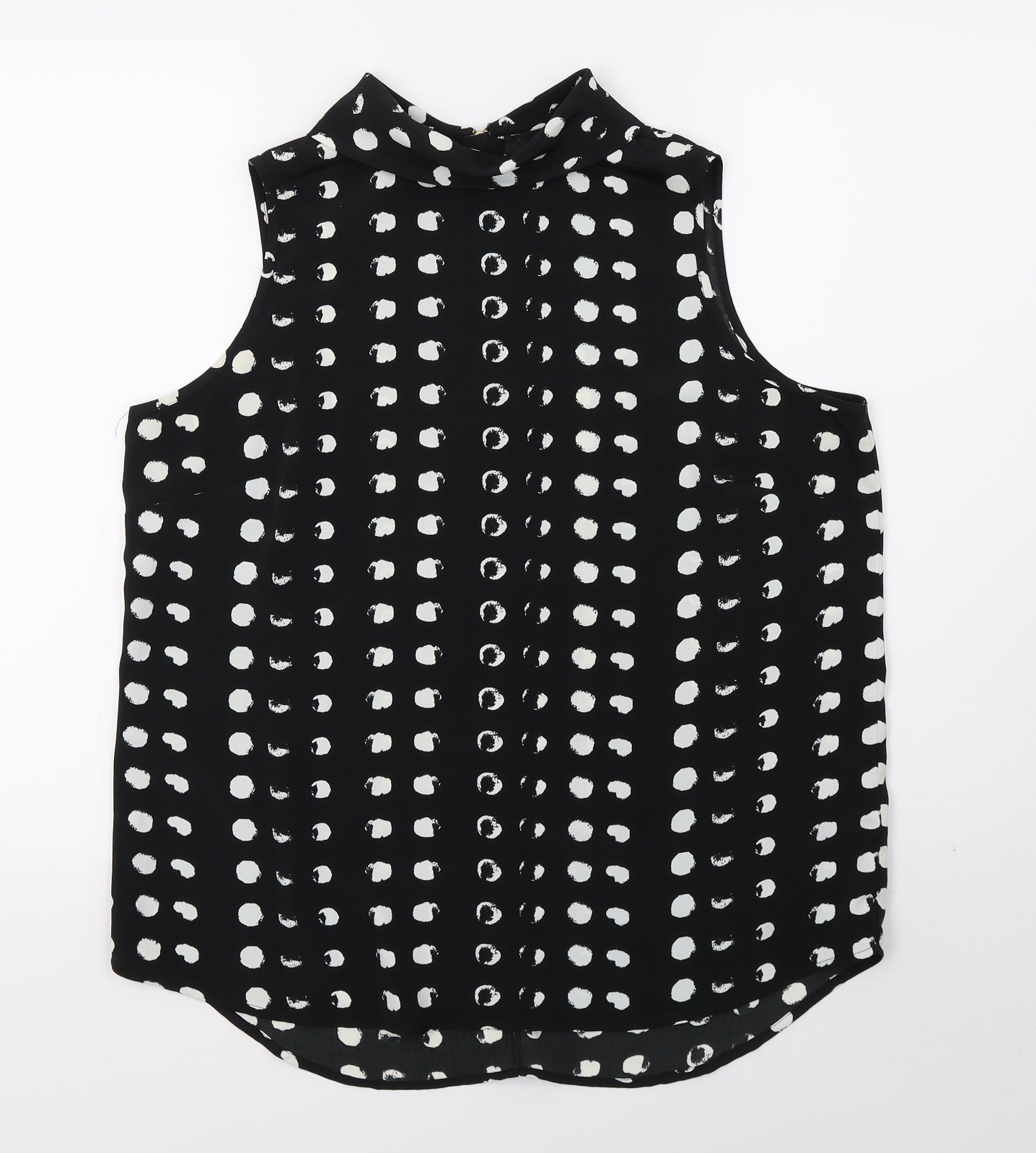 NEXT Womens Beige Polka Dot  Basic Blouse Size 14