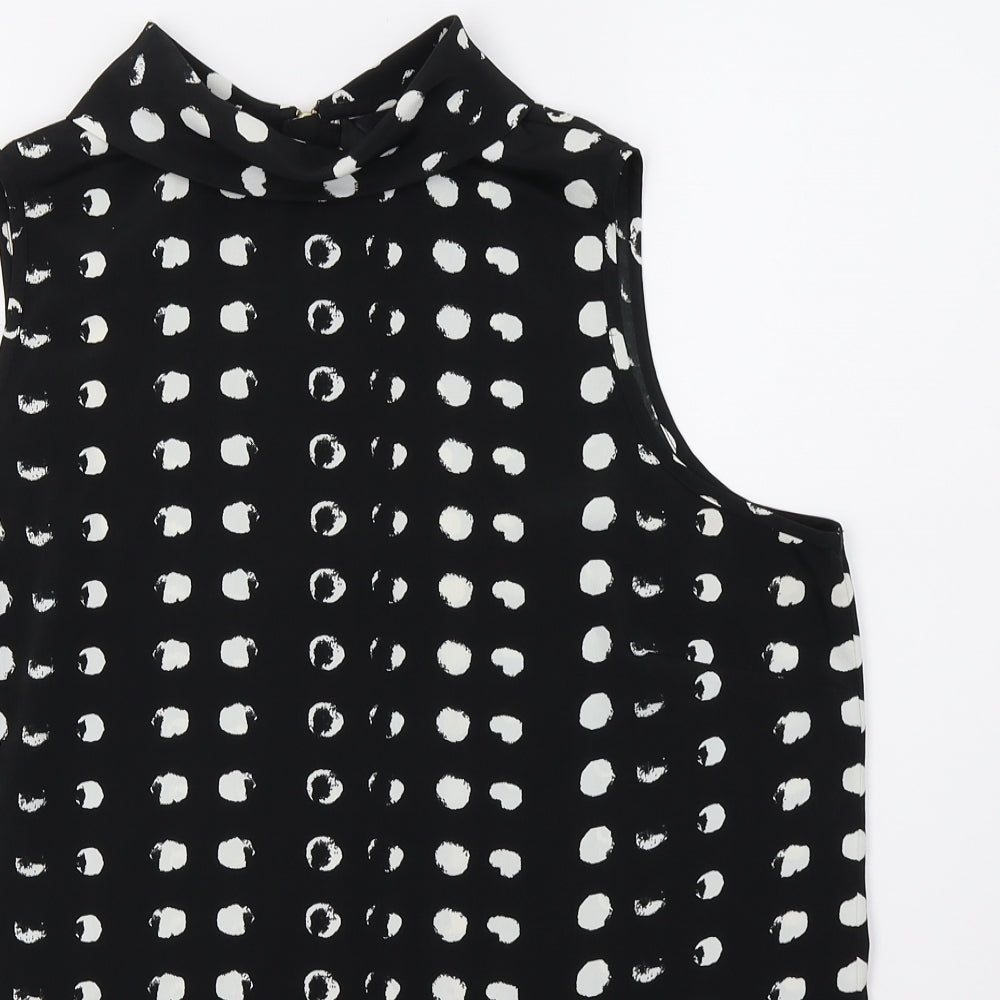 NEXT Womens Beige Polka Dot  Basic Blouse Size 14
