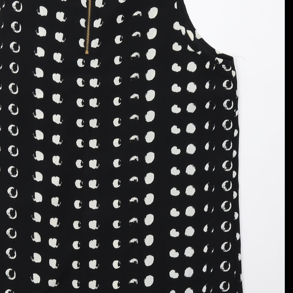 NEXT Womens Beige Polka Dot  Basic Blouse Size 14