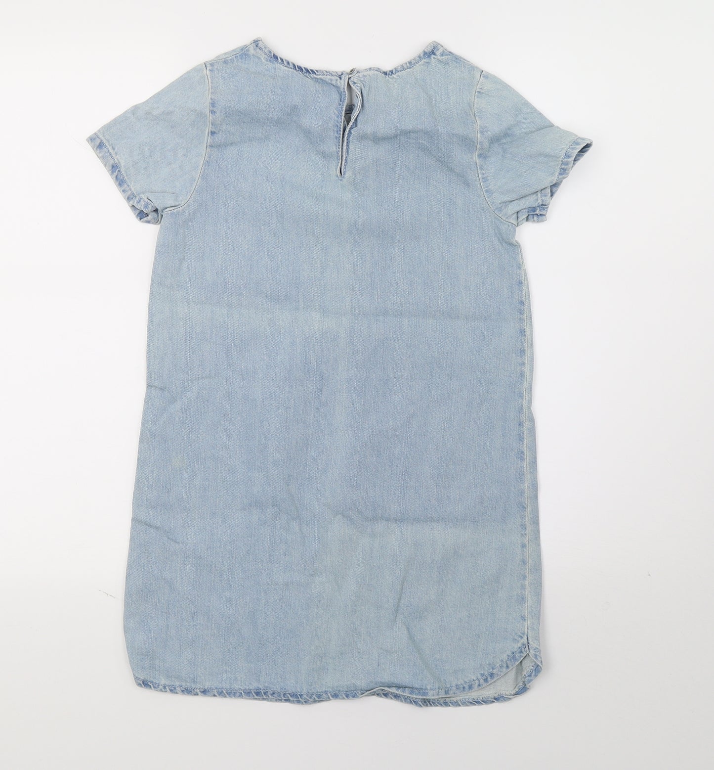 NEXT Girls Blue Floral Denim A-Line  Size 9 Years