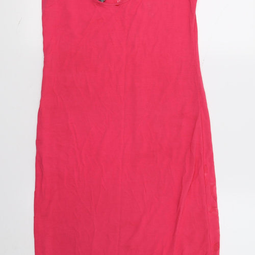 Lipsy Womens Ivory Floral Jersey T-Shirt Dress  Size 14