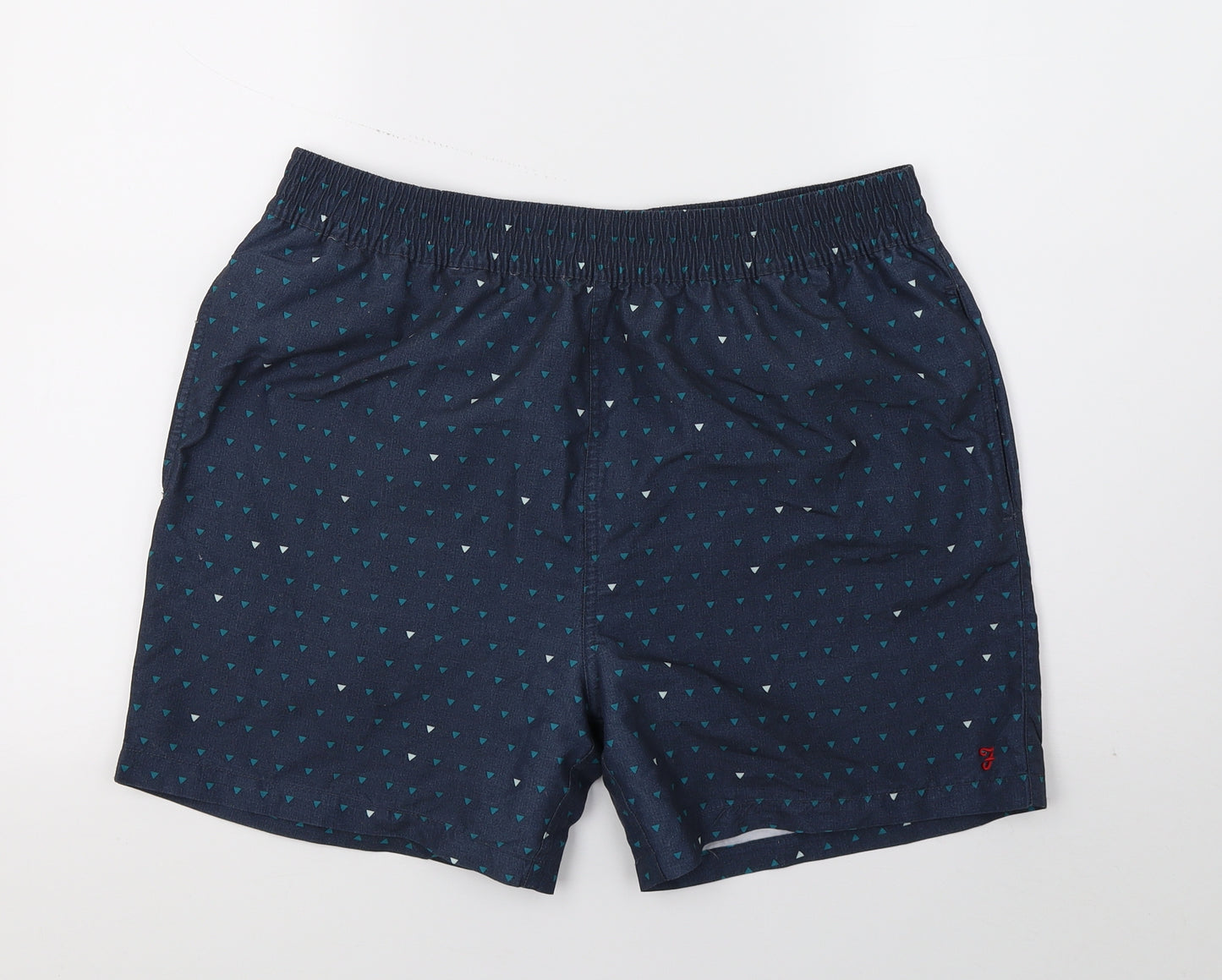 Farrah Mens Blue Polka Dot  Sweat Shorts Size L - swim shorts