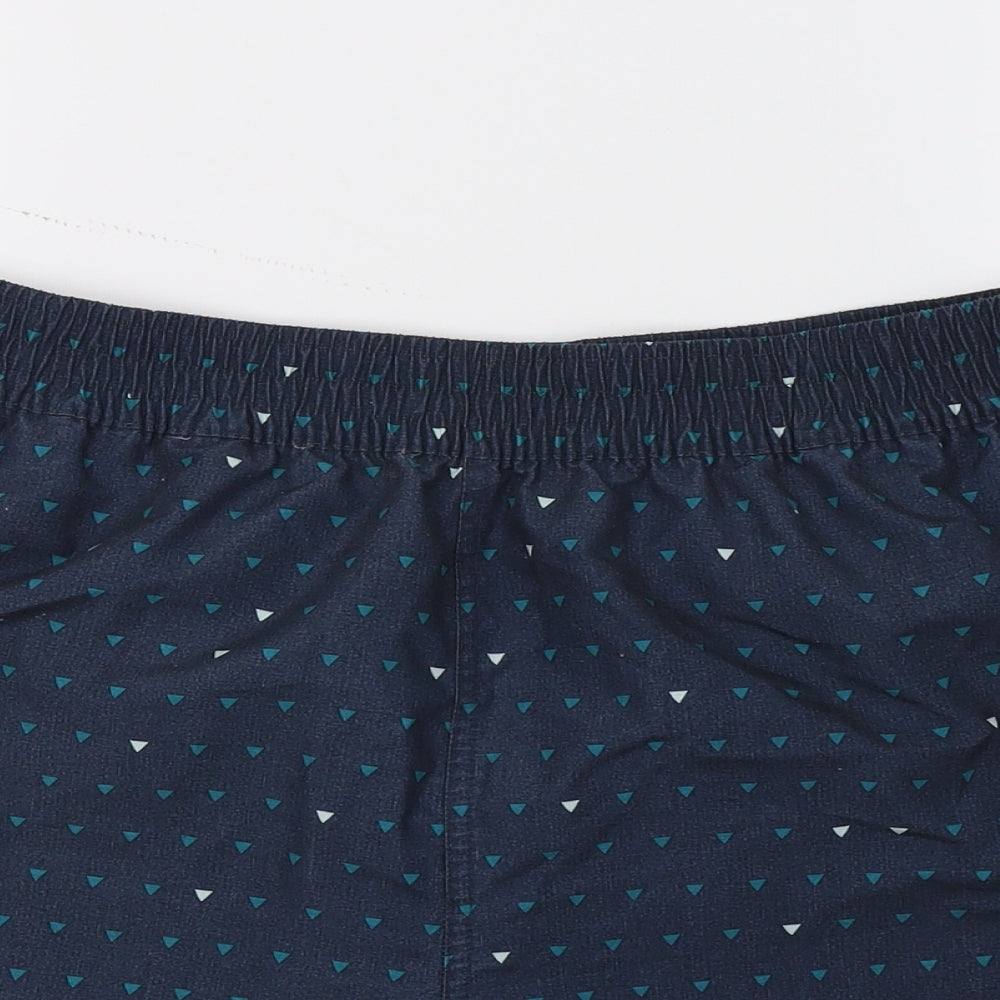 Farrah Mens Blue Polka Dot  Sweat Shorts Size L - swim shorts