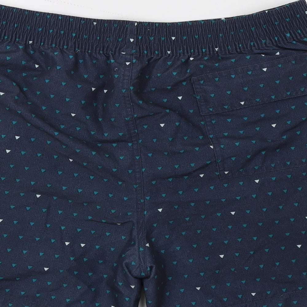 Farrah Mens Blue Polka Dot  Sweat Shorts Size L - swim shorts