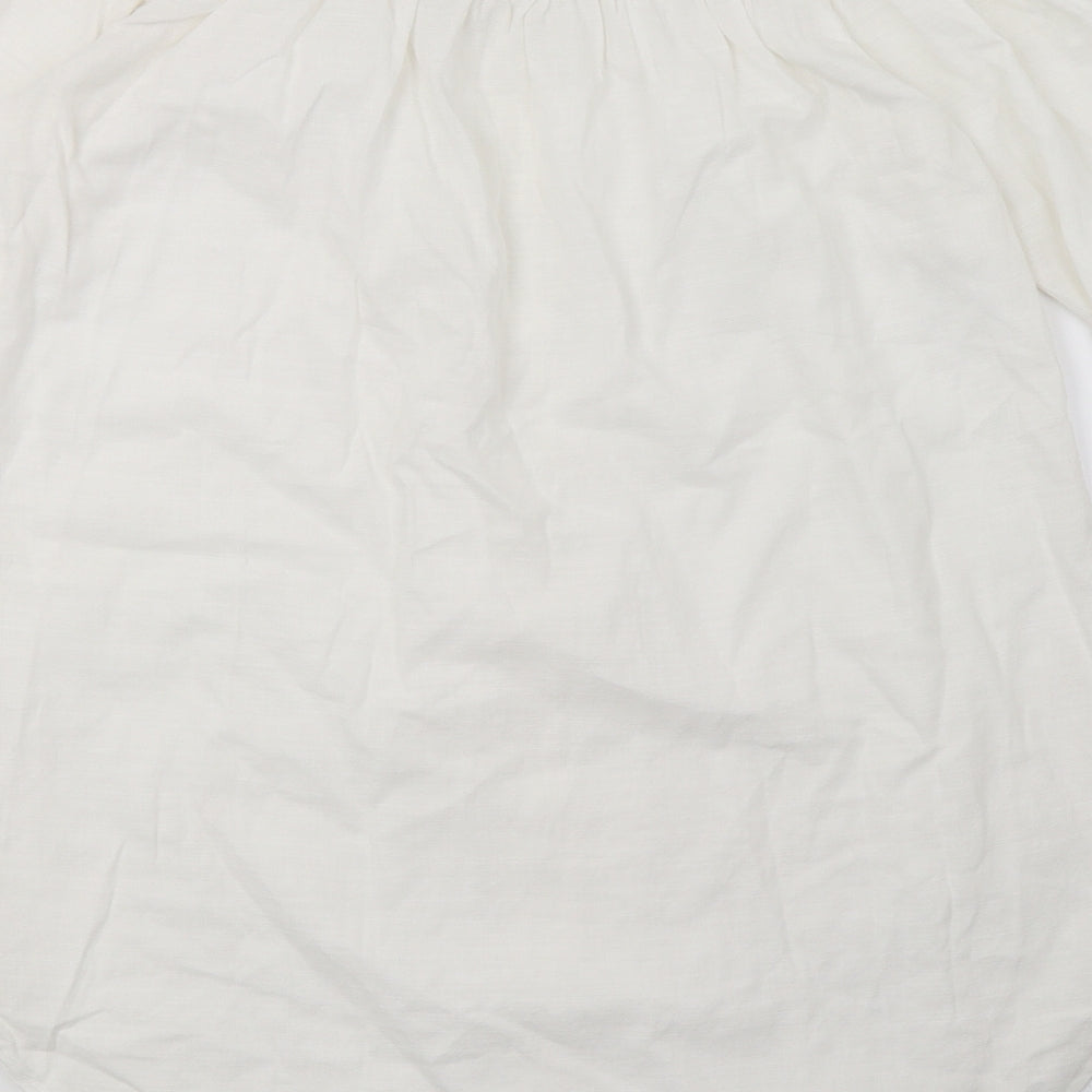 River Island Womens White  Jersey Basic Blouse Size 10