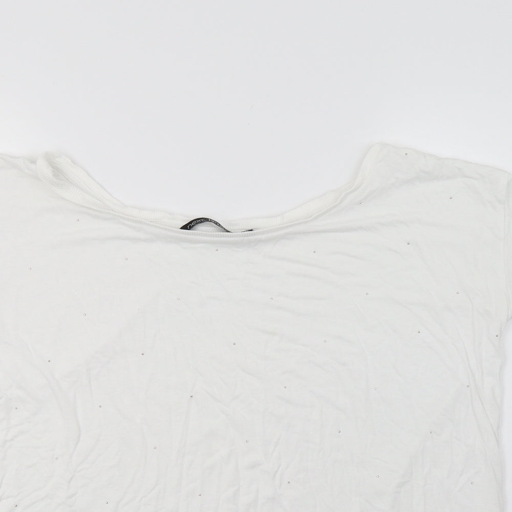 NEXT Womens White  Jersey Basic T-Shirt Size 8