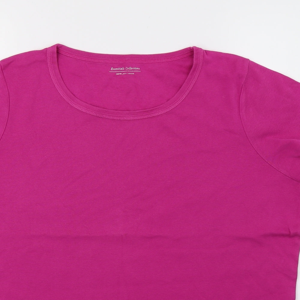 M&S Womens Purple  Jersey Basic T-Shirt Size 20
